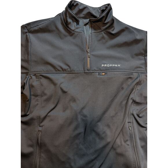 Propper Kinetic Men L Quarter Zip Pullover Zip Pockets Pouches Stretch Tactical - Picture 2 of 7